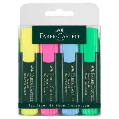 Текст-маркеры Faber-Castell  1-5.0мм 4цв в блистере