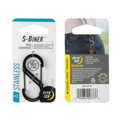 Карабин стальной Nite Ize S-Biner® 2 черный