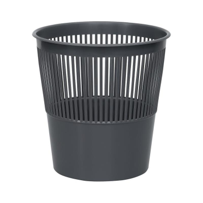 Корзина для бумаг пластиковая&nbsp;&nbsp;9л СТАММ&nbsp;&nbsp;сетчатая серая