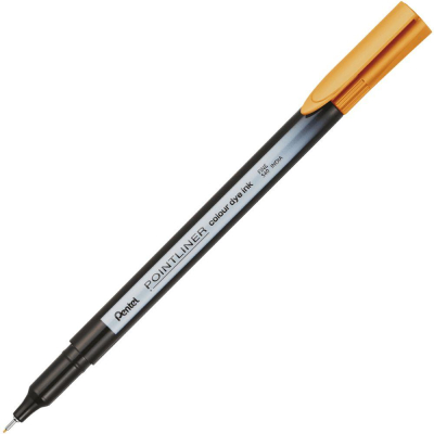 Ручка капиллярная Pentel 'Pointliner' 0.4мм оранжевая светлая
