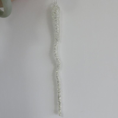 Сосулька 25см прозрачная акрил