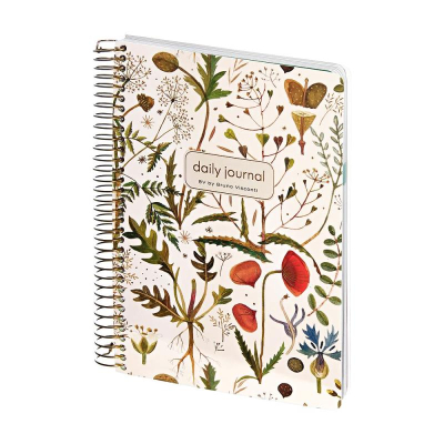 Ежедневник A5 BrunoVisconti® 'Cute diary' 272стр твердая обложка на спирали 'Flora' Луговые травы