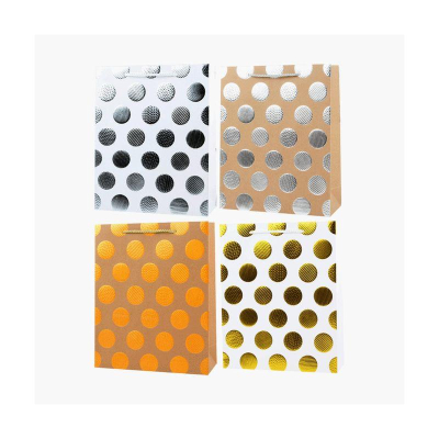 Пакет подарочный бумажный deVENTE 'Polka dots' 18х23х 8см фольгированный с конгревом 4 дизайна