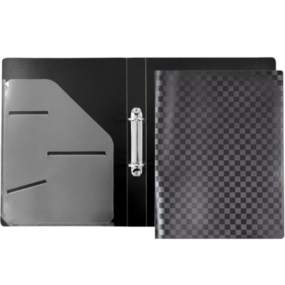 Папка A4&nbsp;&nbsp;2 кольца 30мм (O) на 250л deVENTE 'Total Black' Квадрат пластиковая