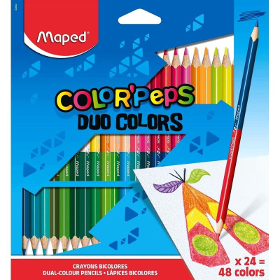 Карандаши  48цв Maped Color'Peps 'Duo' двусторонние картонной коробке