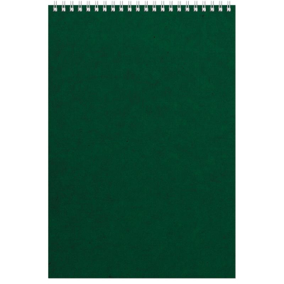 Блокнот A4  60л клетка на гребне Альт® картонная обложка 'Office' зеленый