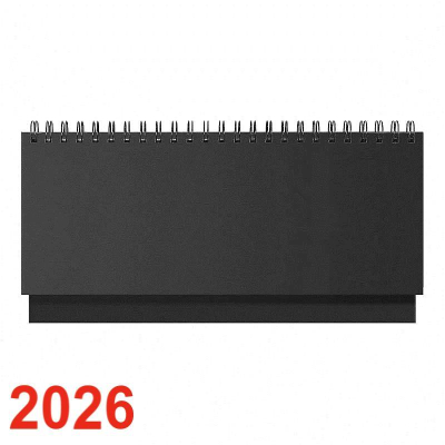 Планинг&nbsp;&nbsp;2026&nbsp;&nbsp;30х14см Lamark 'Velvet' 128стр на гребне искусственная кожа черный