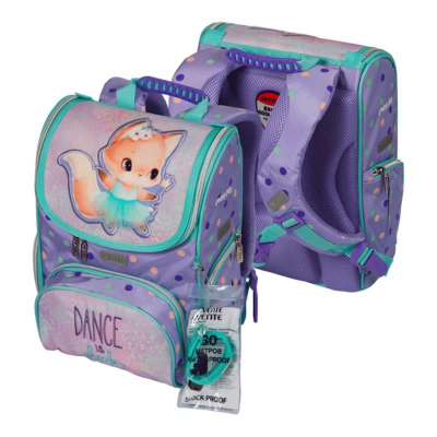 Ранец deVENTE 26х35х20см эргономичная спинка Mini 'Dance Fox' +часы в подарок