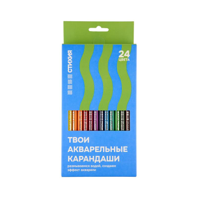 Карандаши акварельные художественные Стихия 24цв в картонной коробке