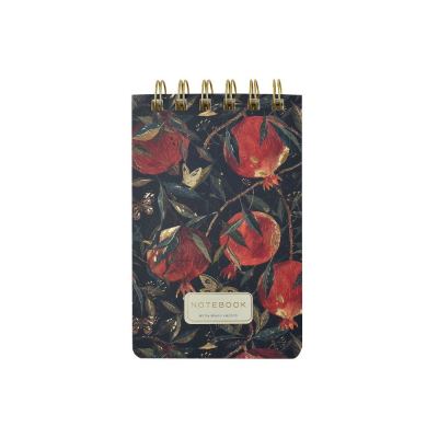 Блокнот A6 100л линейка на гребне BrunoVisconti® 'Cute Journal' тонированый блок картонная Soft Touch обложка фольга золото 'Flora' Гранат