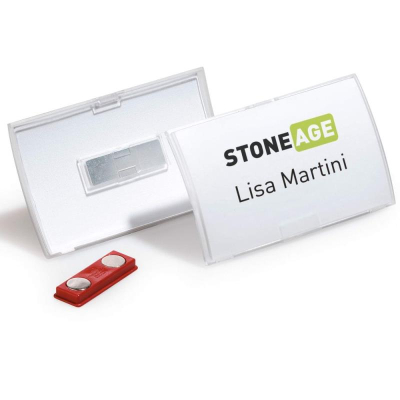 Держатель для бэйджа/ID-карты горизонтальный&nbsp;&nbsp;90х54мм Durable складной магнитный