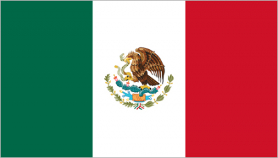 Флажок государства Мексика 20х10см