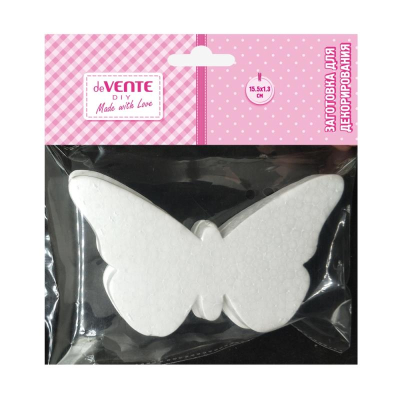 Заготовка для декорирования из пенопласта deVENTE 'Бабочка' 15х7х1.3см