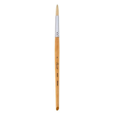 Кисть щетина круглая Сонет № 5 (7мм) лакированная ручка 15см