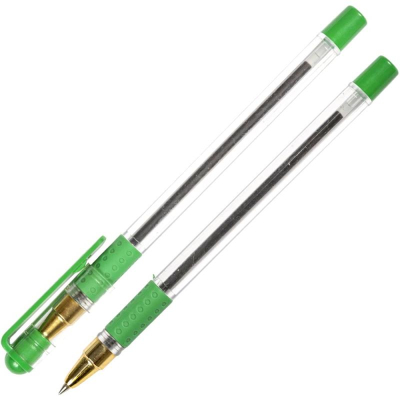 Ручка шариковая deVENTE 0.5мм 'Mr. Gold' с резиновой манжетой зеленая