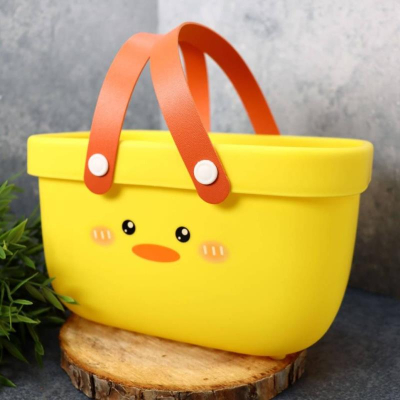 Корзина для хранения пластиковая ILIkeGift 'Duck' 24х15х16см желтая