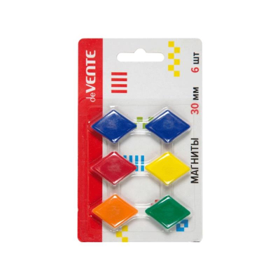 Магнитный держатель фигурный&nbsp;&nbsp;30х30мм deVENTE 'Ромб' 6шт в блистере