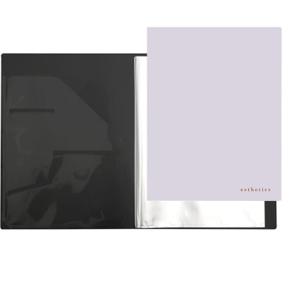 Папка A4&nbsp;&nbsp;60 карманов deVENTE 'Esthetics' с дополнительным внутренним карманом фактура 'soft-touch' лавандово-пепельная