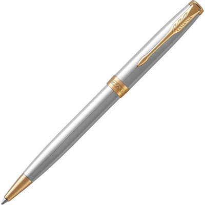 Ручка шариковая Parker Sonnet Stainless Steel GT K527 Medium черные чернила