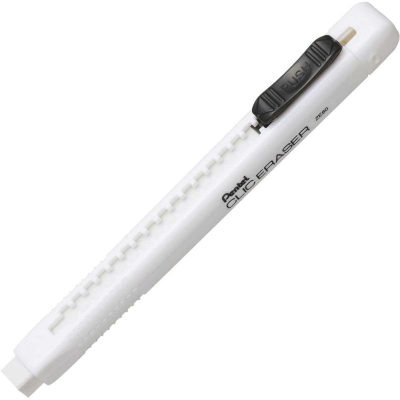 Ластик-карандаш пластиковый Pentel 'Clic Eraser' белый корпус