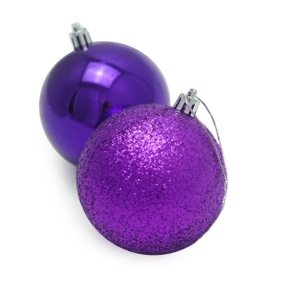 Шар  80мм сиреневый глянцевый/блестящий пластик