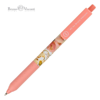 Ручка шариковая автоматическая BrunoVisconti® 0.5мм 'ArtClick' синяя 'Flora' Цветочная страсть в футляре Dreambox