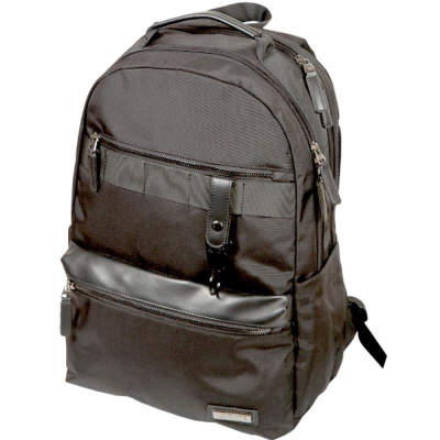 Рюкзак городской deVENTE 'Business' 32х44x19см 2 отдела 5 карманов полиэстер/искусственная кожа черный