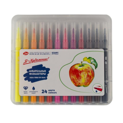 Фломастеры акварельные  24цв Невская палитра Я - Художник в пластиковом пенале