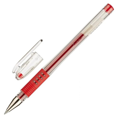 Ручка гелевая Pilot 0.5мм G1 Grip с резиновой манжетой красная
