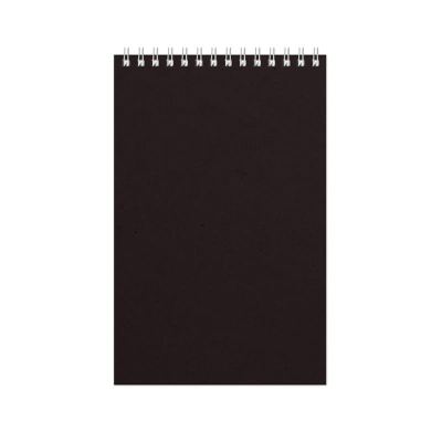 Блокнот A5  60л клетка на гребне Альт® картонная обложка 'Office' черный
