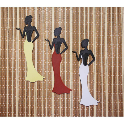 Топпер 'Девушка в вечернем платье' акриловый 15см цвет ассорти