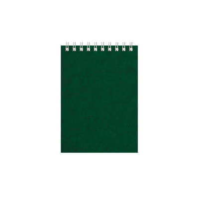 Блокнот A6  60л клетка на гребне Альт® картонная обложка 'Office' зеленый