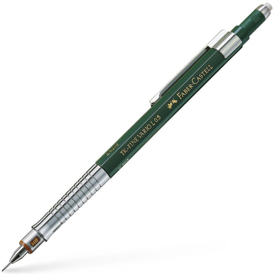Карандаш автоматический профессиональный 0.5мм Faber-Castell TK-Fine Vario-L с регулятором нажима зеленый