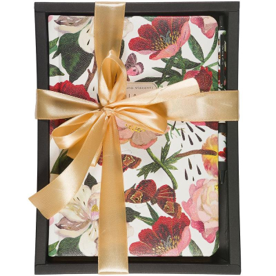 Набор Ежедневник A5 BrunoVisconti® 256стр 'Flora' Пионы +шариковая ручка 'Felicita'