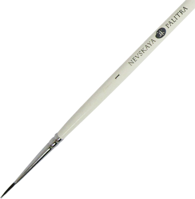 Кисть белка круглая Невская Палитра № 1 ручка 25см