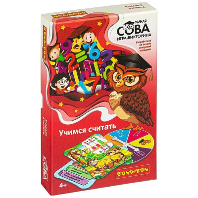 Игра-викторина обучающая Bondibon Умная сова 'Учимся считать'