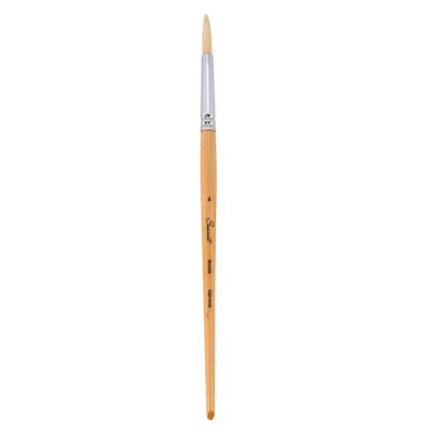Кисть щетина круглая Сонет № 4 (6мм) лакированная ручка 15см