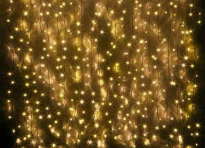 Световой занавес для улицы&nbsp;&nbsp;2.4 Магия света 850 прозрачных теплых LED огней постоянного свечения