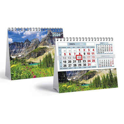 Календарь-шалашик  2026  20х15см Lamark 'Лето в горах' на гребне