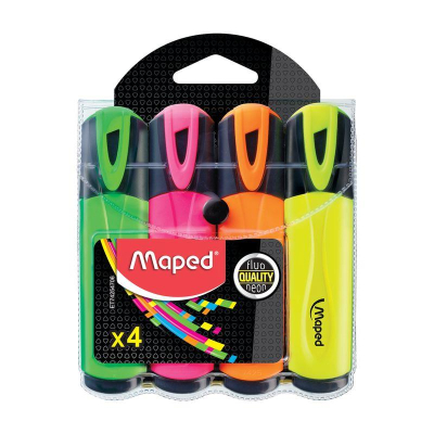 Текст-маркеры Maped Fluo Peps Classic  1-5.0мм  4цв в блистере