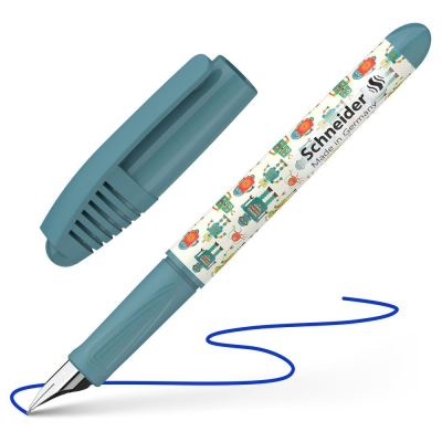 Ручка перьевая Schneider 'Zippi Cool Robots' бело-серый корпус перо Medium