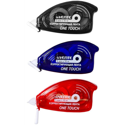 Корректор ленточный 5.0мм х10.0м deVENTE 'One touch' цвет корпуса ассорти в блистере