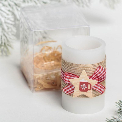 Свеча светодиодная Какао колонна 5х7см