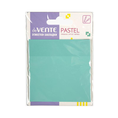 Липкий блок прозрачный  76х 76мм deVENTE  50л пластиковый 'Pastel' изумрудный