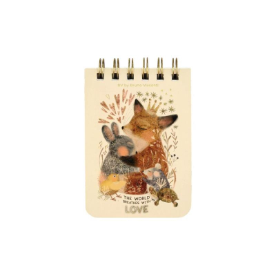 Блокнот A7 100л линейка на гребне BrunoVisconti® 'Cute Journal' картонная обложка Soft Touch 'Любовь, как она есть'