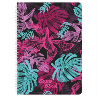 Тетрадь A4&nbsp;&nbsp;80л клетка на гребне Lamark картонная матовая обложка Soft touch 'Тропики'