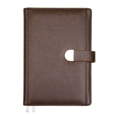 Ежедневник A5 deVENTE 'Denver' 272стр тонированный блок твердая обложка с хлястиком на магнитной застежке искусственная кожа коричневый