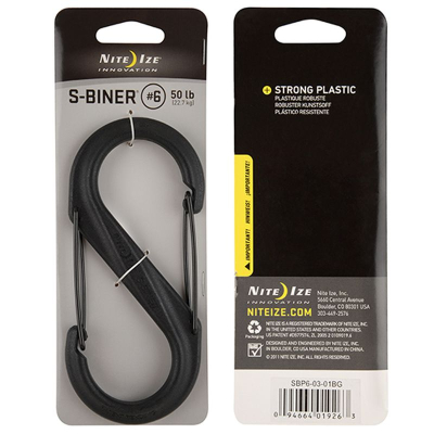Карабин пластиковый Nite Ize S-Biner®&nbsp;&nbsp;6 Plastic черный