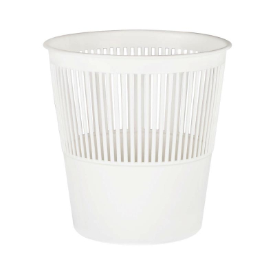 Корзина для бумаг пластиковая&nbsp;&nbsp;9л СТАММ&nbsp;&nbsp;сетчатая белая