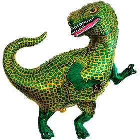 Шар воздушный фольгированный Фигура Динозавр тираннозавр Flex Metal 84х82см